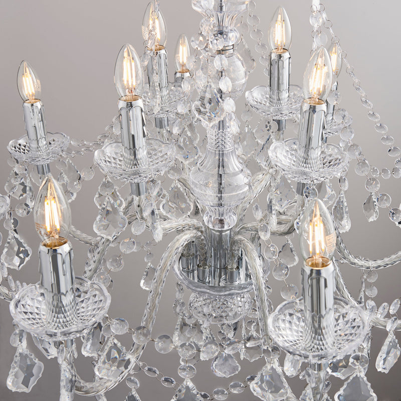 Endon Clarence 12lt Pendant Light 308-8-4CL