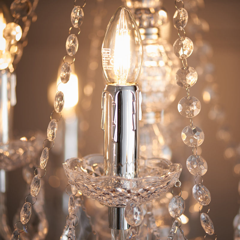 Endon Clarence 12lt Pendant Light 308-8-4CL