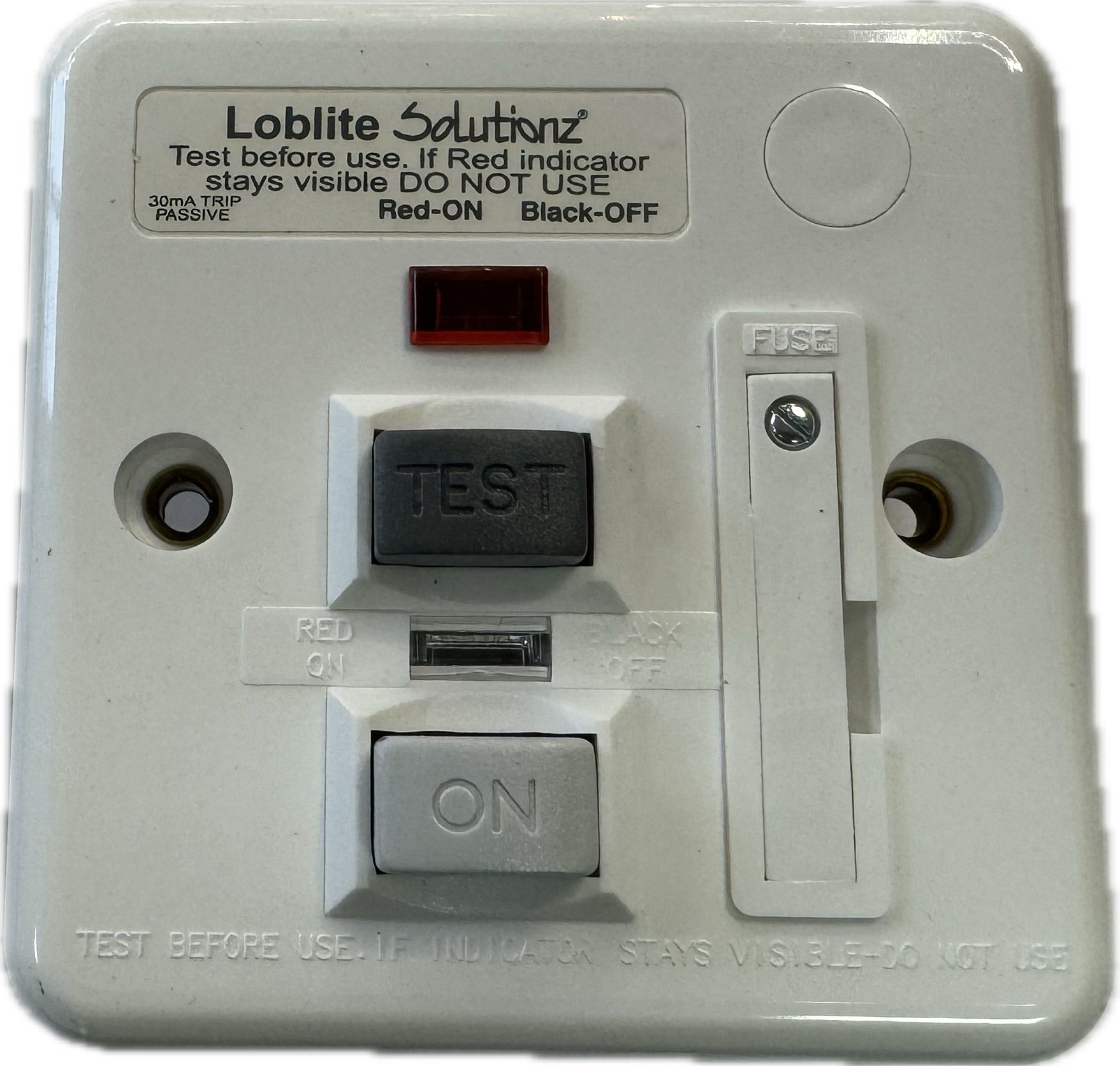 Loblite RCD protected Fused Spur White 9012.74N