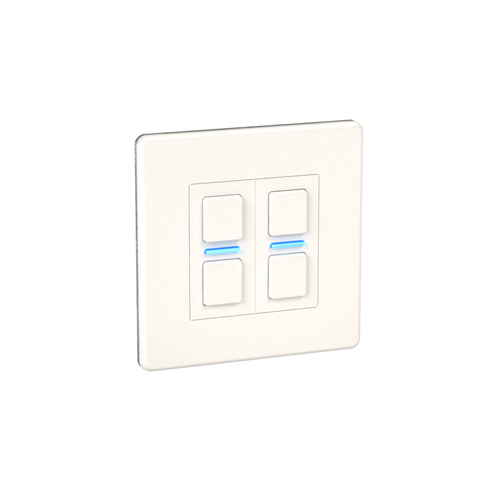 Lightwave Smart Dimmer 2 Gang White Metal LP22WH