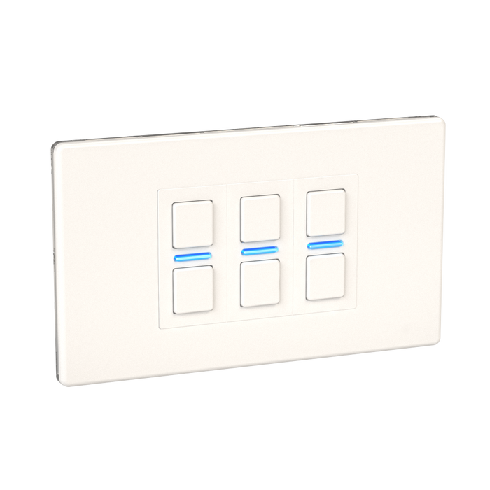 LightwaveRF 3 Gang Smart Dimmer White Metal L23WH