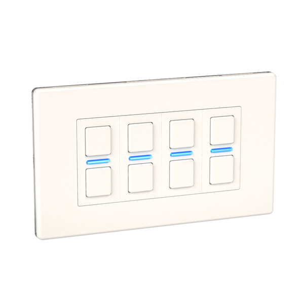 LightwaveRF 4 Gang Smart Dimmer White Metal L24WH