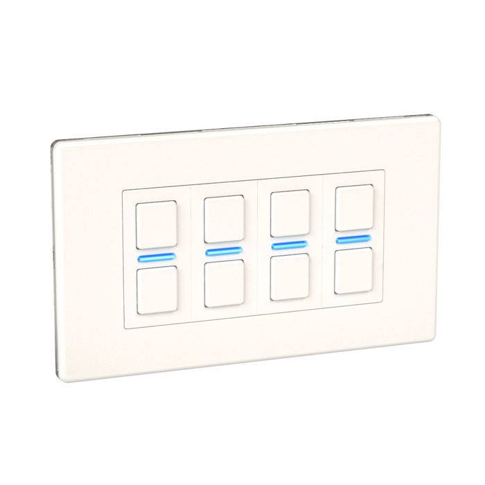 LightwaveRF 4 Gang Smart Dimmer White Metal L24WH