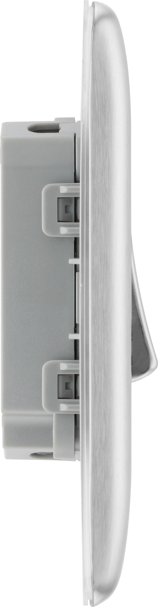 BG Nexus Metal Brushed Steel Light Switch 2 Gang 2Way NBS42