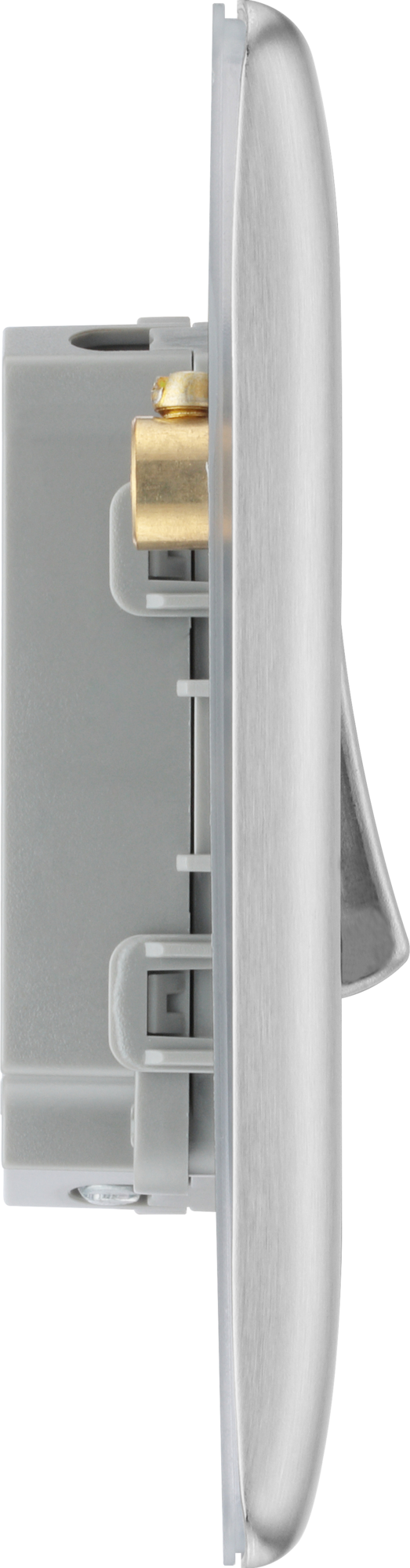 BG Nexus Metal Brushed Steel 4G 2W Light Switch NBS44