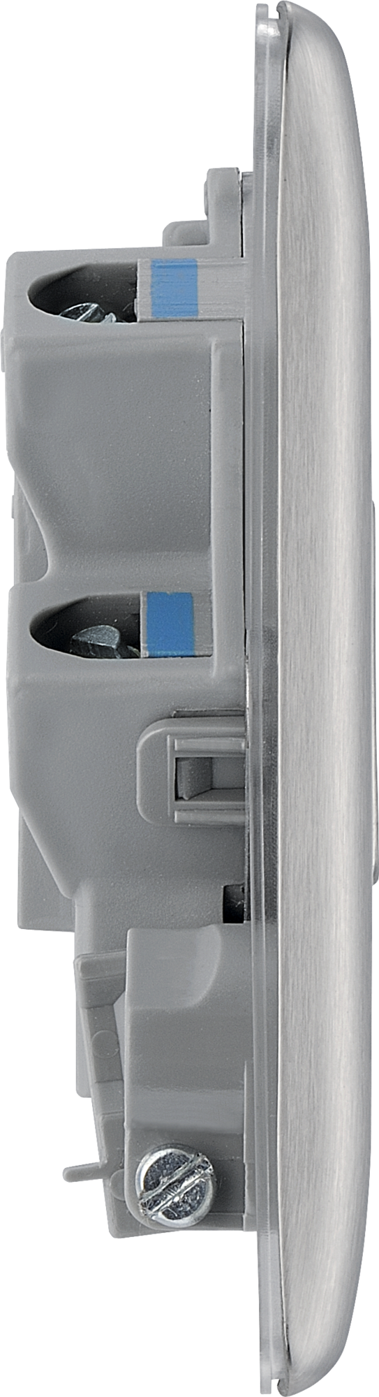 BG Nexus Metal Brushed Steel 13A Unswitched Spur Flex Outlet NBS55