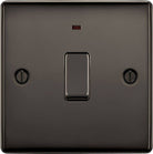 BG Nexus Metal Black Nickel 20A Double Pole Switch with Neon NBN31