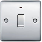BG Nexus Metal Polished Chrome 20A Double Pole Switch with Neon NPC31