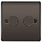 BG Nexus Metal Black Nickel 2G Dimmer Switch NBN82