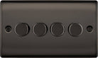 BG Nexus Metal Black Nickel 4G Dimmer Switch NBN84