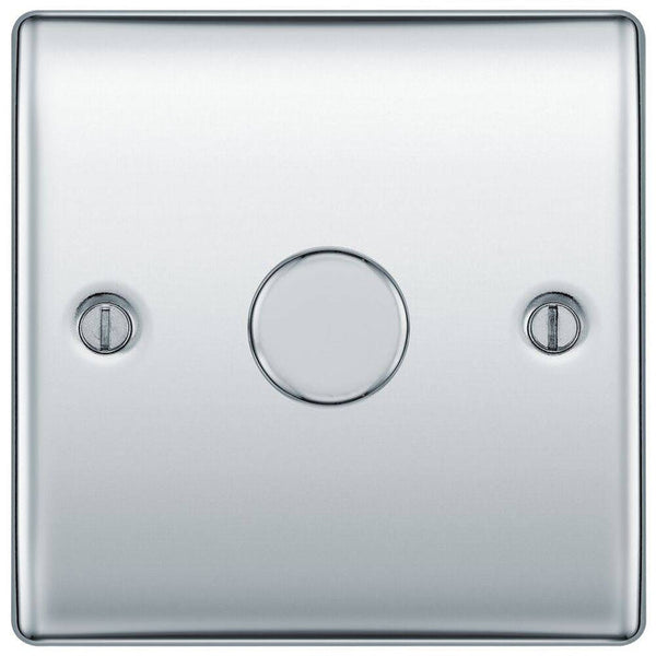 BG Nexus Metal Polished Chrome 1G Dimmer Switch NPC81