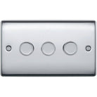 BG Nexus Metal Polished Chrome 3G Dimmer Switch NPC83