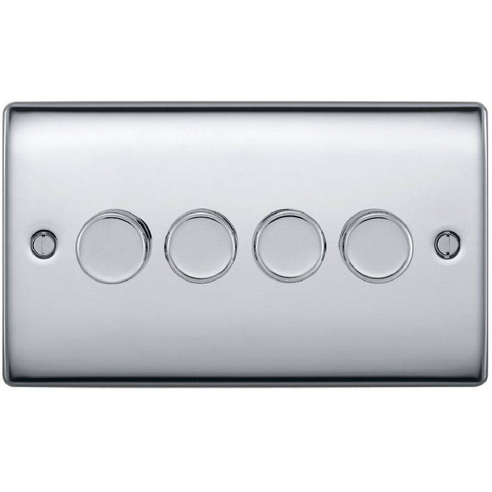 BG Nexus Metal Polished Chrome 4G Dimmer Switch NPC84