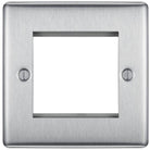 BG Nexus Metal Brushed Steel 2G Euro Plate NBSEMS2