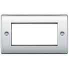 BG Nexus Metal Polished Chrome 4G Euro Plate NPCEMR4