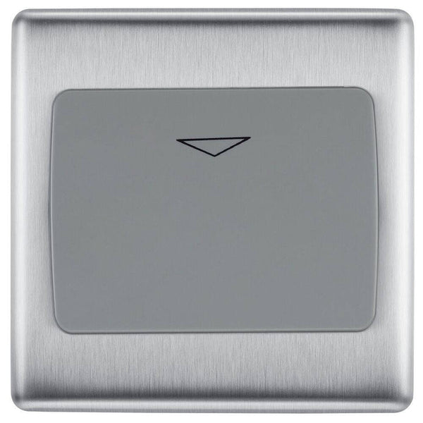 BG Nexus Brushed Steel 16A Hotel Key Card Switch NBSKYCSG