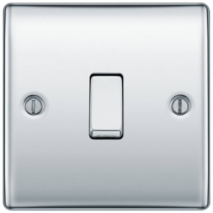 BG Nexus Metal Polished Chrome Intermediate Light Switch NPC13