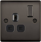 BG Nexus Metal Black Nickel 13A Single Socket NBN21B