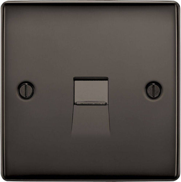 BG Nexus Metal Black Nickel Master Telephone Socket NBNBTM1