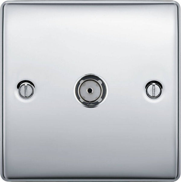 BG Nexus Metal Polished Chrome Co-axial Socket NPC60