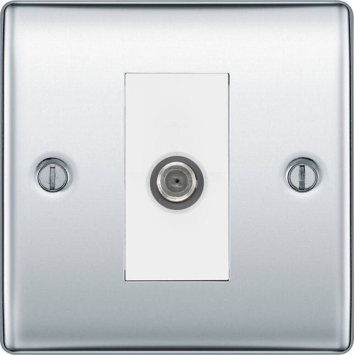 BG Nexus Metal Polished Chrome Satellite Socket NPC64