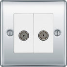 BG Nexus Metal Polished Chrome TV & FM Socket NPC66