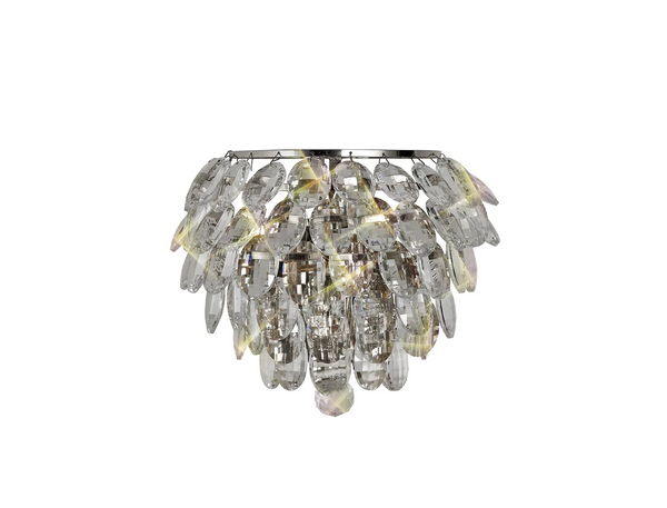 Lightologist Conifer Wall Lamp, 1 Light E14, Polished Chrome/Crystal