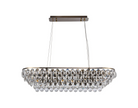 Lightologist Conifer Linear Pendant, 8 Light E14, Antique Brass/Crystal
