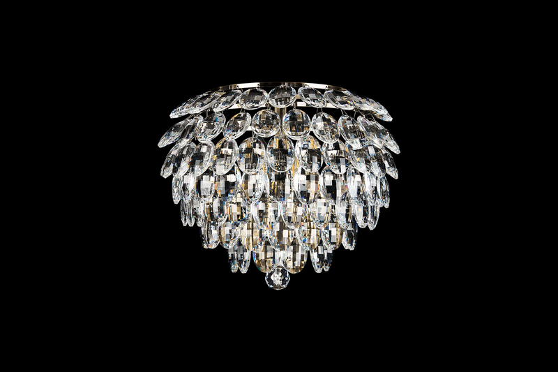 Lightologist Conifer Wall Lamp, 2 Light E14, Antique Brass/Crystal