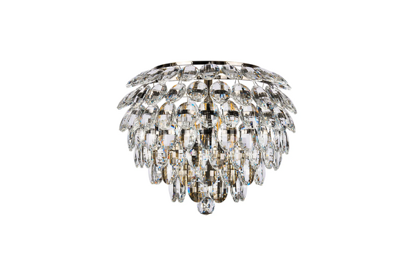 Lightologist Conifer Wall Lamp, 2 Light E14, Antique Brass/Crystal