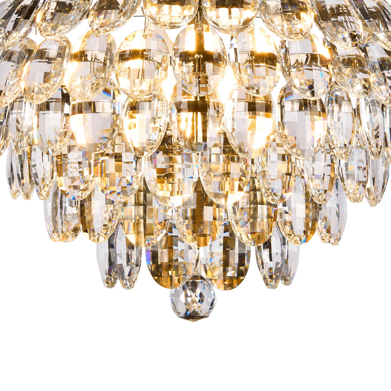 Lightologist Conifer Wall Lamp, 2 Light E14, Antique Brass/Crystal