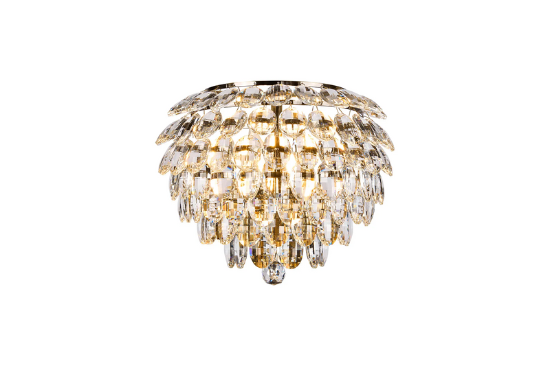 Lightologist Conifer Wall Lamp, 2 Light E14, Antique Brass/Crystal