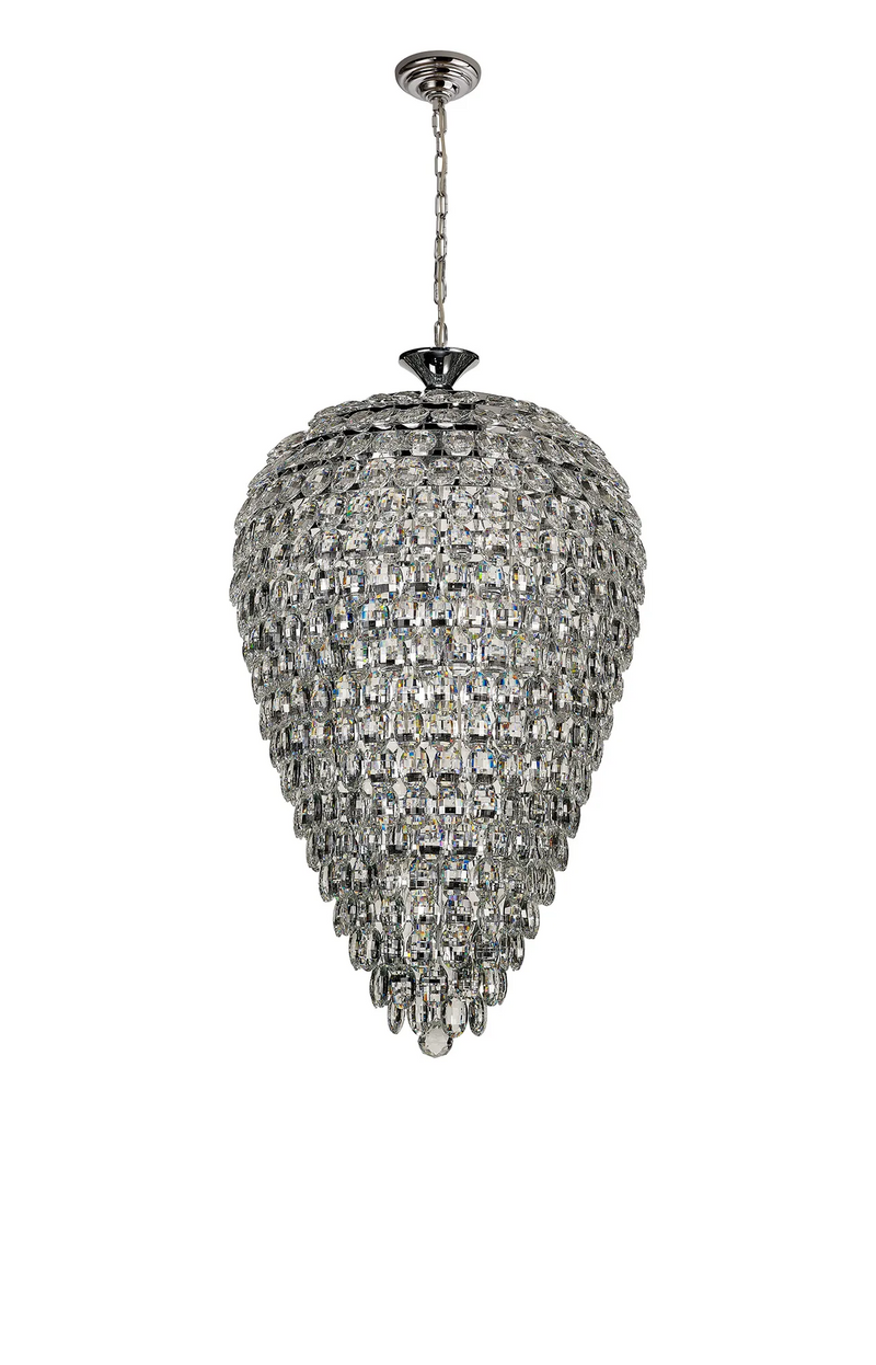 Lightologist Conifer Acorn Pendant, 16 Light E14, Polished Chrome