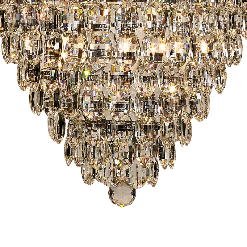 Lightologist Conifer 80cm Acorn Pendant, 25 Light E14, Polished Chrome/Crystal