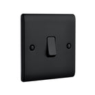 Saxby Raised Screwed 10AX 1G 2-Way Switch - Matt Black RS101BL