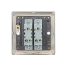 Saxby Raised Screwed 10AX 2G 2-Way Switch - Matt Black RS102BL