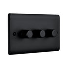 Saxby Raised Screwed 3G LED Dimmer 5-100W - Matt Black RS663BL