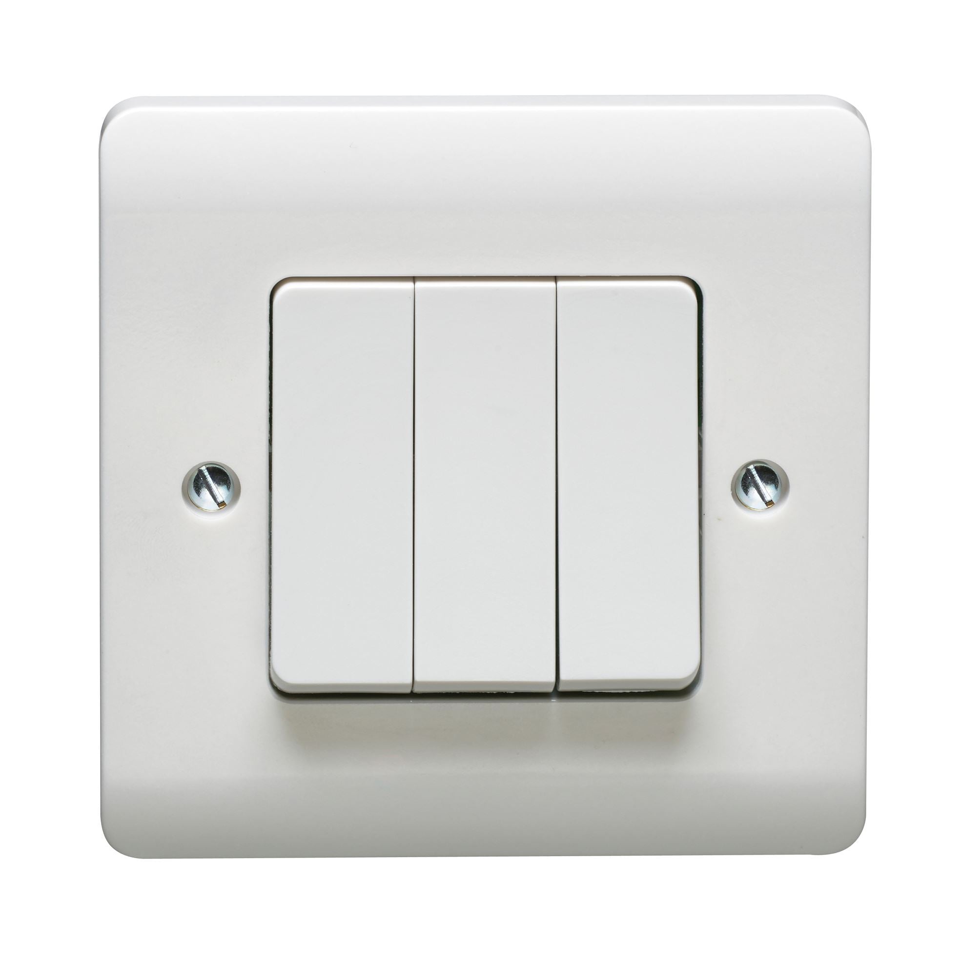 Crabtree Instinct 10Ax 3G 2 Way Switch Large Rockers Cr1382