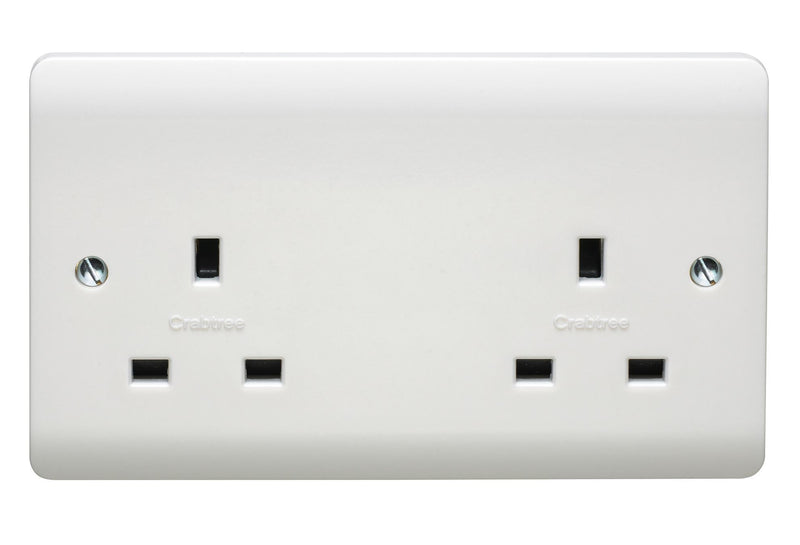 Crabtree Instinct 13A 2G Unswitched Socket Cr1257