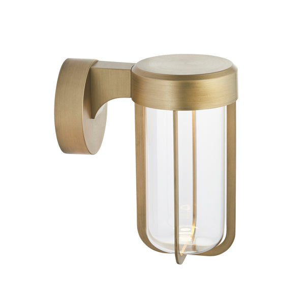 Lightologist Brushed gold finish & clear glass Non automatic Wall Light WIN1392856