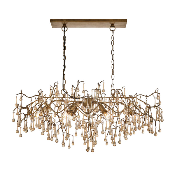 Lightologist Aged gold paint & champagne lustre glass Multi arm lamp Pendant Light WIN13104242