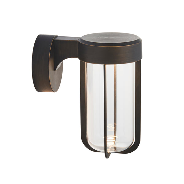 Lightologist Brushed bronze finish & clear glass Non automatic Wall Light WIN1392858