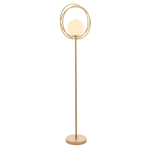 Lightologist Brushed gold paint & gloss opal glass Complete Floor Light WIN1392492