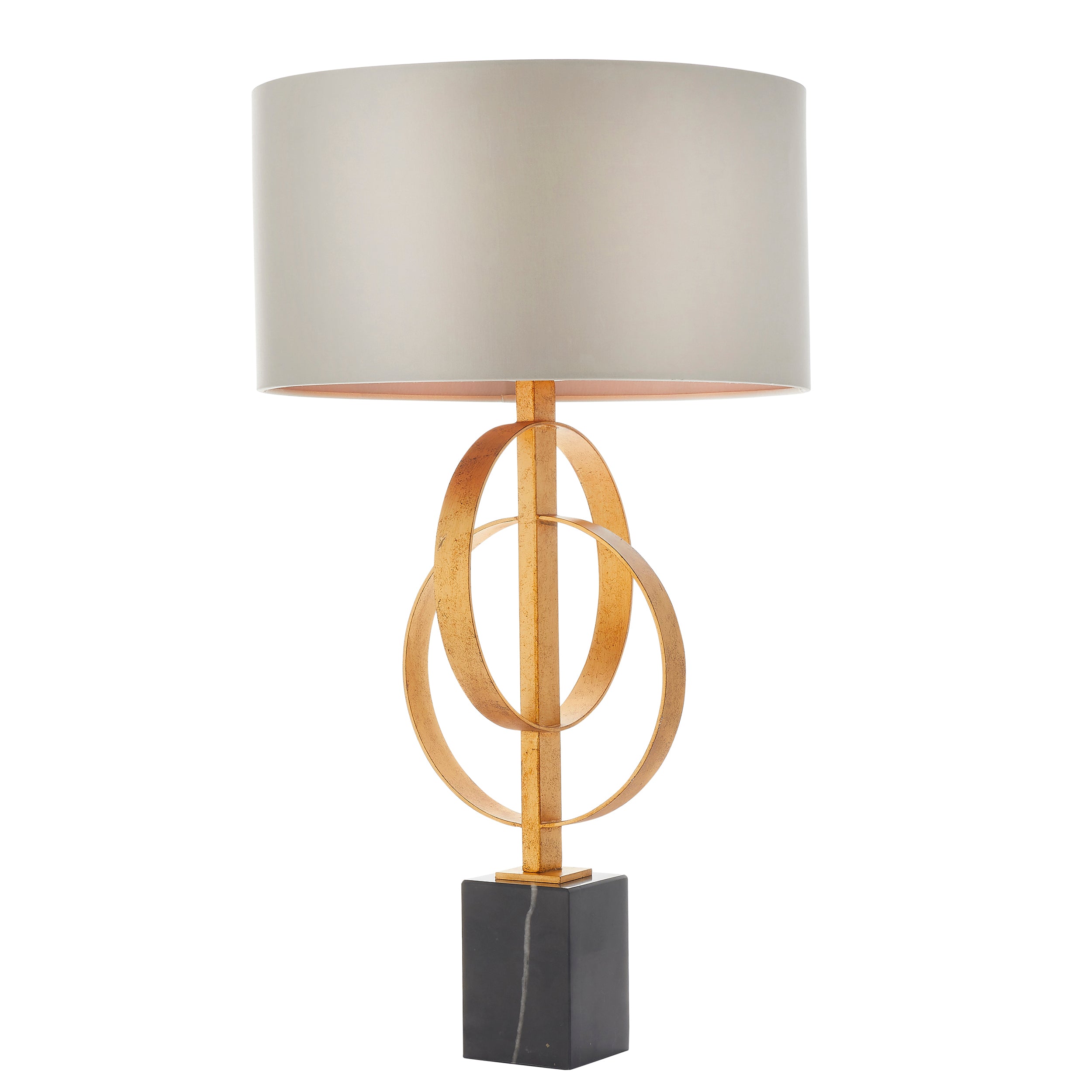 Lightologist Antique gold leaf & mink satin fabric Base & shade Table Light WIN1395213