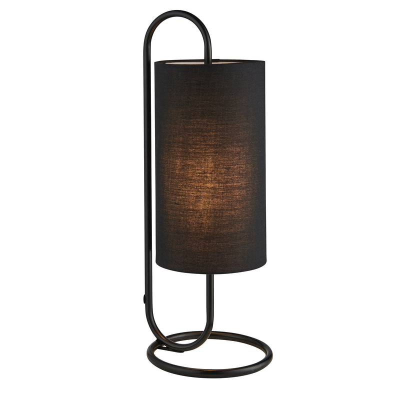 Lightologist Matt black & black fabric Complete Table Light WIN1398088