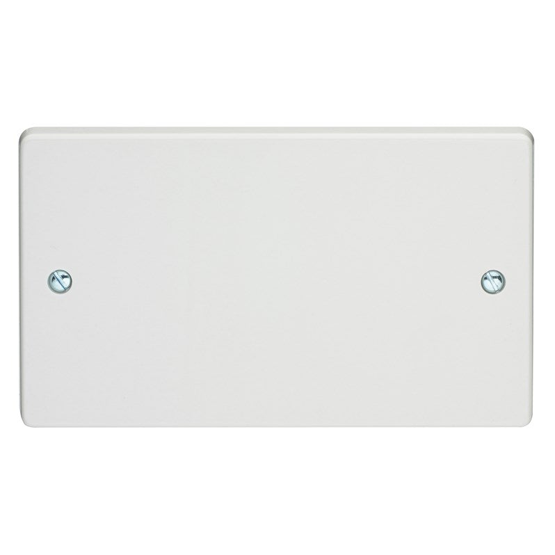Crabtree Capital White Moulded 2 Gang Blank Plate 4002
