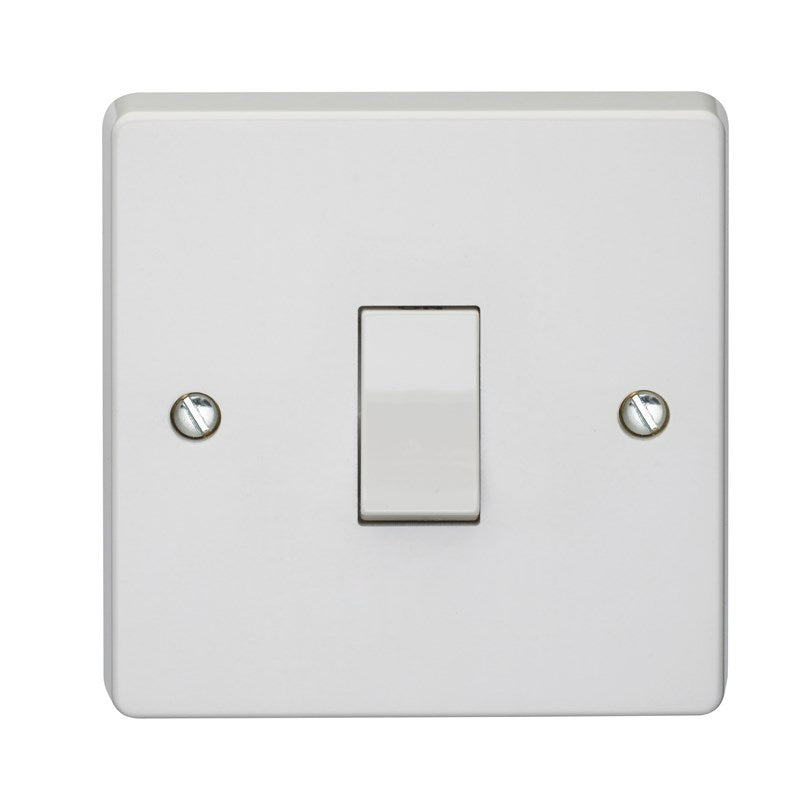 Crabtree Capital White Moulded 20A 1 Gang Double Pole Switch 4015