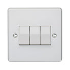 Crabtree Capital White Moulded 10AX 3 Gang 2 Way Switch 4173