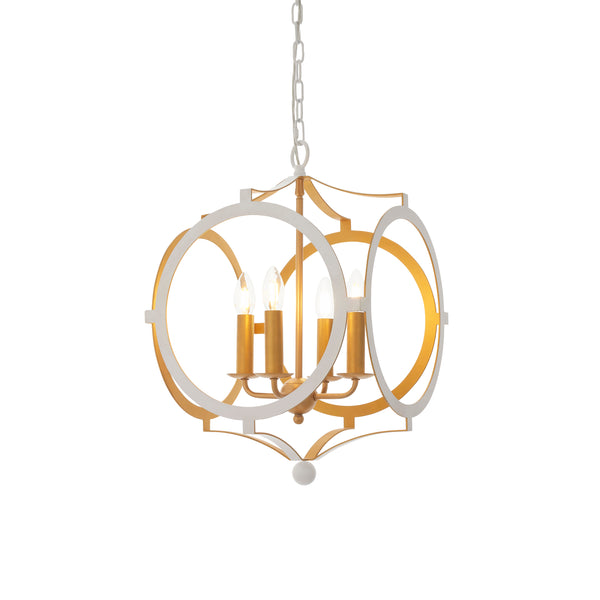 Lightologist Matt white & gold paint Multi arm lamp Pendant Light WIN1391922