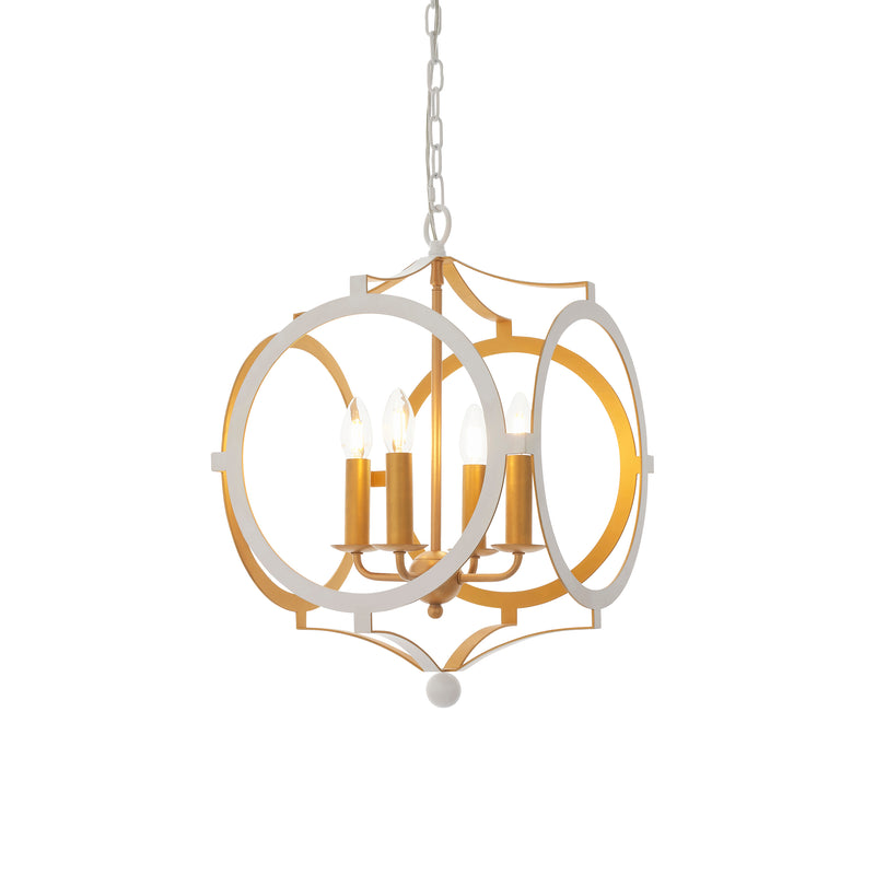 Lightologist Matt white & gold paint Multi arm lamp Pendant Light WIN1391922